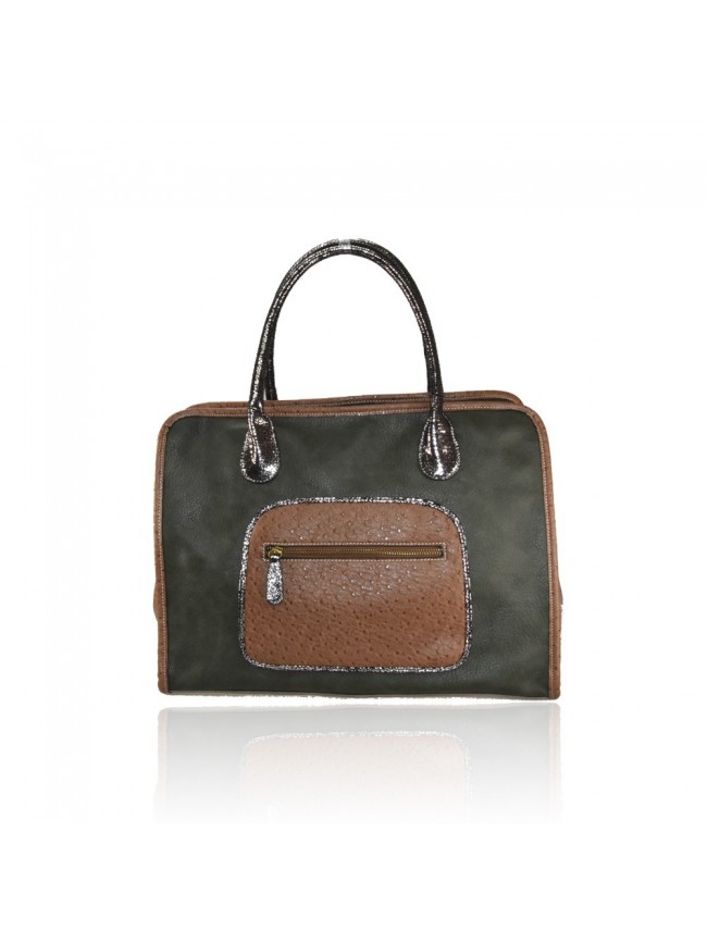 Borsa donna a mano in similpelle con tracolla - H7070